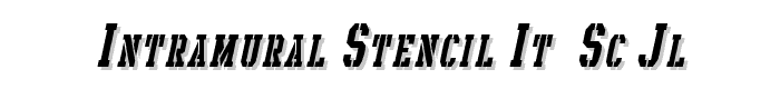 Intramural Stencil It. SC JL font